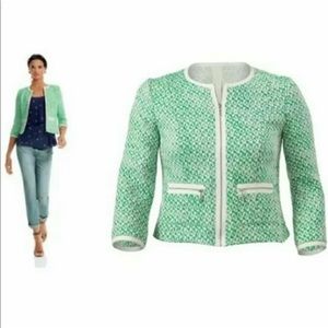 CAbi Mint Green Textured Blazer